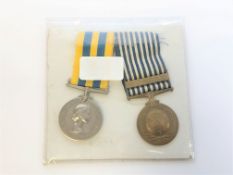 A pair of Korea medals named to P/SSX 722284 C. Dorney A.B. R.N.