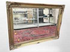 A Victorian style gilt over mantel mirror,