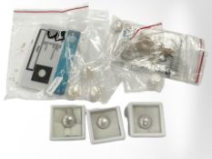 A group of large mabe pearls, 15.53ct, 17.33ct, 14.5ct, 17.5ct. 13.68ct, 10.47ct & 14.42ct.