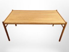 A Danish teak P Jeppesen rectangular coffee table,