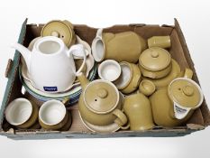 A collection of Denby pottery tea and dinner wares.