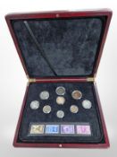 An Olympic Games 1948 coin and stamp set in fitted box.