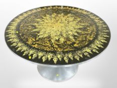 A 20th Century circular pedestal dining table designed by Poul Cadovius & Bjorn Wiinblad for Cado,