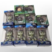 10 Funko and Dorbz figurines to include Thor, Fallout, and Rick and Morty, boxed.