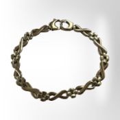 A 9ct gold bracelet, length 18.5cm. CONDITION REPORT: 8.