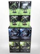 Eight Eaglemoss Hero Collector Alien franchise figurines, boxed.