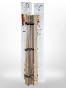 Three walnut finish window blinds (2 boxed)