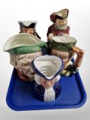 Five Character/ Toby jugs including Beswick.