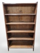 A continental beech water fall bookcase,