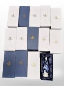 14 matching Old Tupton Ware glazed pottery vases, all boxed.