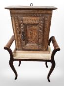 A Scandinavian oak wall cabinet,