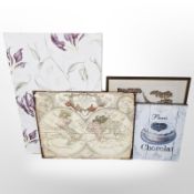 A contemporary tin map of the world,