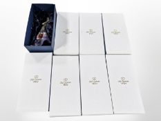 Eight matching Old Tupton Ware ceramic figurines, height 25cm, all boxed.