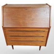 A 20th century Danish teak bureau,