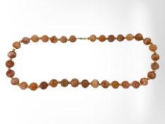 A large hardstone / agate necklace