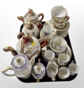 A collection of Japanese export tea and coffee china.