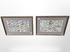 A pair of framed montages of Will's Cigarette cards depicting fish
