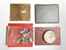 Four cased sets of silver plated cutlery, all complete,