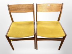 A pair of 20th century Danish teak dining chairs