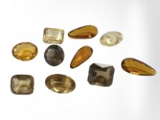 Ten assorted Citrines