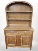 A Dutch style oak dresser,