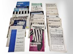 A group of Newcastle United matchday programmes, mostly 1960s,