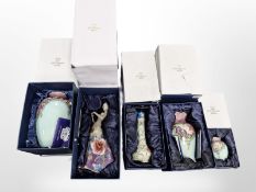 11 various Old Tupton Ware vases and figurines, tallest 25cm, all boxed.