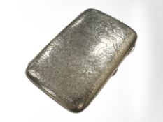 A silver cigar case, Chester 1904, 167g.