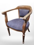 A continental oak armchair