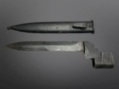 A South African No. 9 bayonet and scabbard.