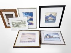 A group of pictures and prints including signed limited edition Walter Holmes numbered 8 or 50,