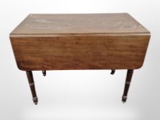A Regency-style mahogany drop-leaf sofa table, length 92cm.