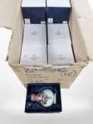 15 matching Old Tupton Ware ceramic bulbous vases, height 15cm, all boxed.