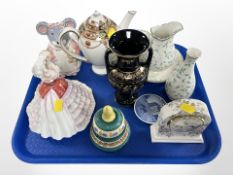 A group of ceramics including Royal Doulton figure, 'Susan' HN 3050,