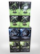 Eight Eaglemoss Hero Collector Alien franchise figurines, boxed.
