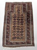 A Balouch prayer rug, West Afghanistan,