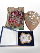 An Italian under 21s football presentation plaque in fitted box,