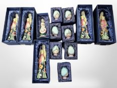 13 various pieces of Old Tupton Ware ceramics including bulbous vases and figurines,