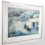 After J Merwin : Old Time, a limited edition colour print, signed in pencil, 52cm x 42cm.