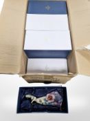 Eight matching Old Tupton Ware ceramic figurines, height 25cm, all boxed.