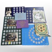 Several sets of coins including The Coinage of Great Britain and Northern Ireland 1979 and 1980,