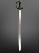 An American naval cutlass decorated with a figure of eight steel guard with rolled quillon and