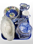 A group of Maling lustre and Ringtons ceramics.