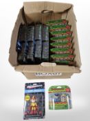 Nine Funko Megaman figurines and 11 Little Characters Rastamouse figurines, boxed.