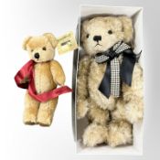 Two Merrythought teddy bears, one boxed.