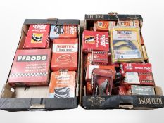 A group of vintage boxed car parts including Ferodo, as illustrated.