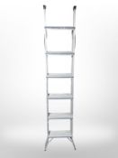 An aluminium step ladder