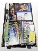 A quantity of football programmes, Ian Botham autobiography, rolled poster, etc.