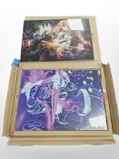 Two Displate anime-themed posters in cardboard box.