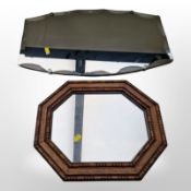 An Art Deco unframed mirror,